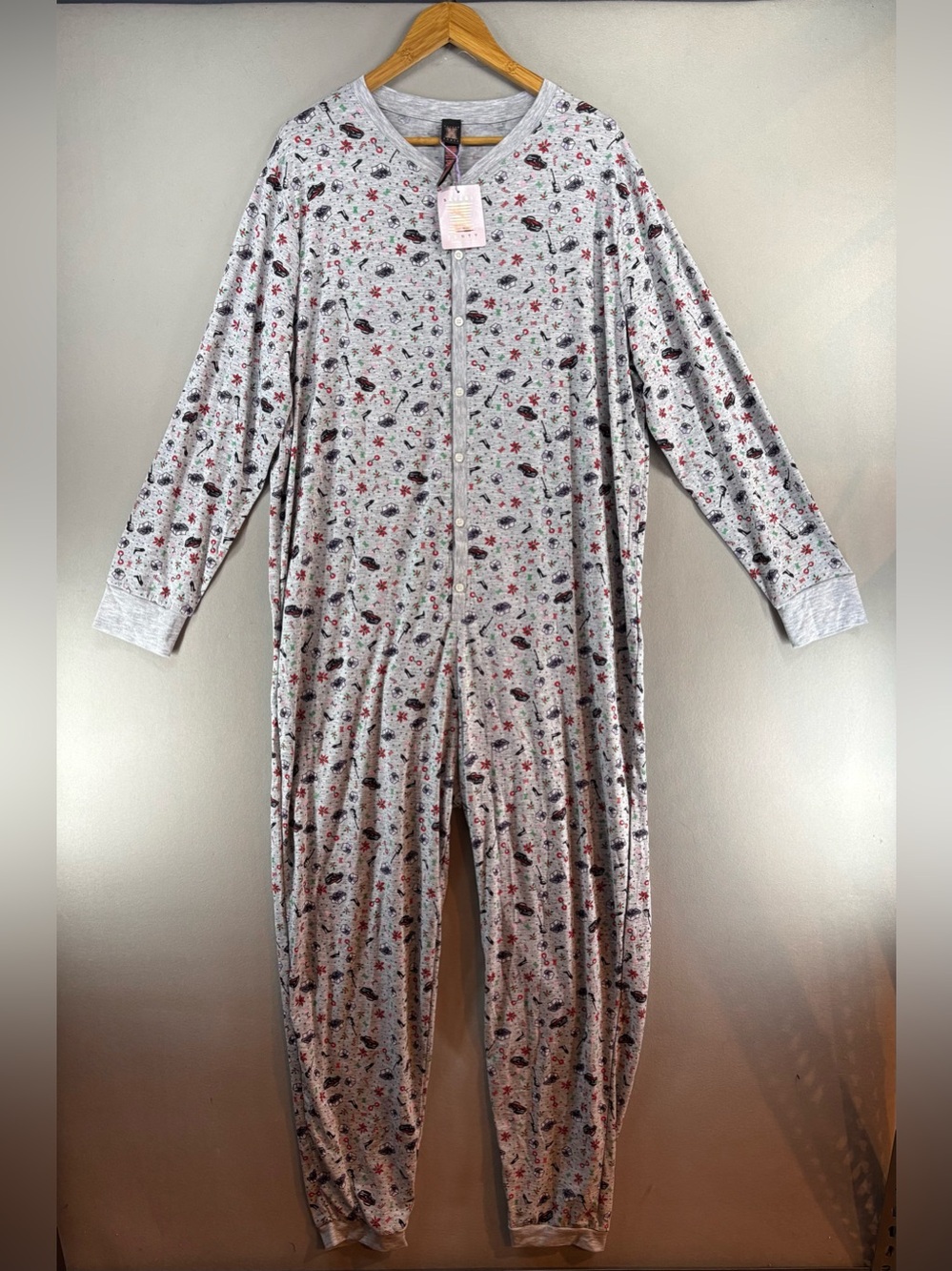 Savage x Fenty 'Tis the Season Christmas One Piece Pajamas Holiday Grey M New